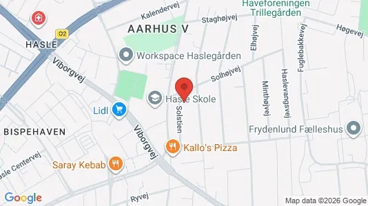 Lejligheder til leje i Århus V - kort over placeringen