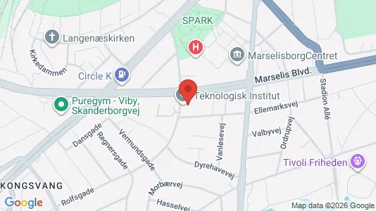 Lejligheder til leje i Århus C - kort over placeringen