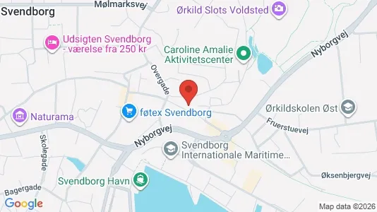 Lejligheder til leje i Svendborg - kort over placeringen