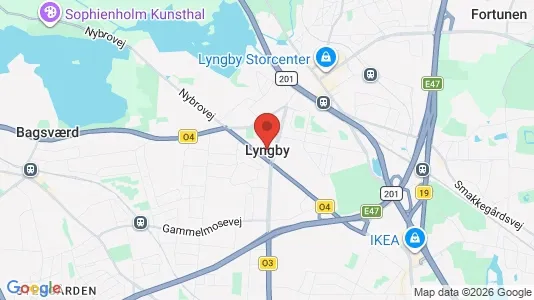 Huse til leje i Kongens Lyngby - kort over placeringen