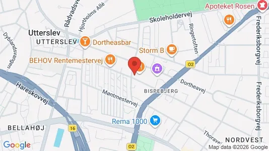 Lejligheder til leje i København NV - kort over placeringen