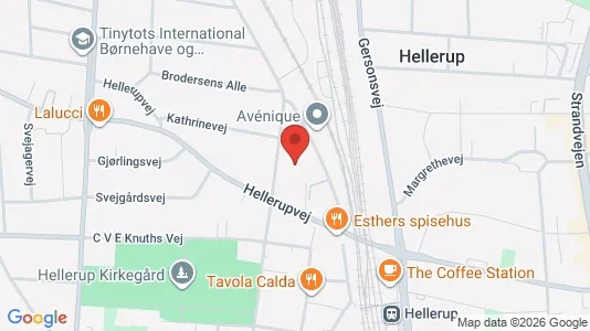 Lejligheder til leje i Hellerup - kort over placeringen