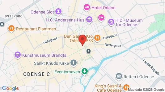 Lejligheder til leje i Odense C - kort over placeringen