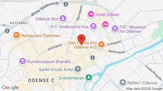 Lejligheder til leje i Odense C - kort over placeringen