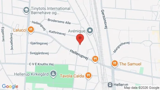 Lejligheder til leje i Hellerup - kort over placeringen