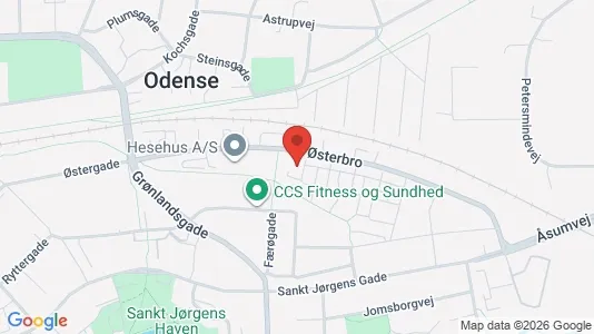 Lejligheder til leje i Odense C - kort over placeringen