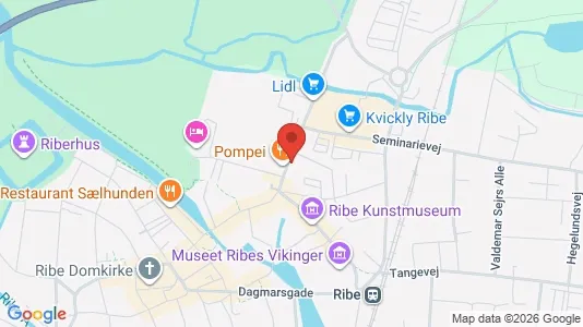 Lejligheder til leje i Ribe - kort over placeringen