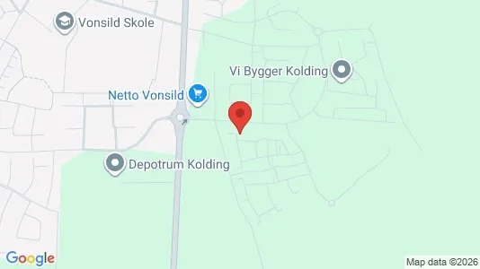 Lejligheder til leje i Kolding - kort over placeringen