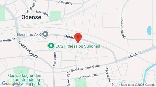 Lejligheder til leje i Odense C - kort over placeringen