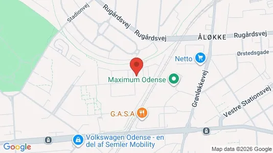 Lejligheder til leje i Odense V - kort over placeringen