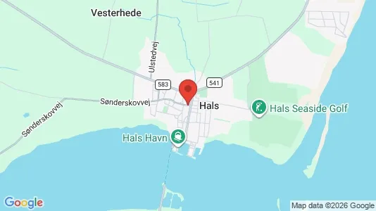 Huse til leje i Hals - kort over placeringen