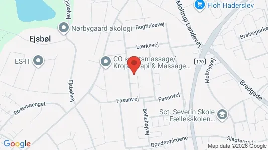 Lejligheder til leje i Haderslev - kort over placeringen