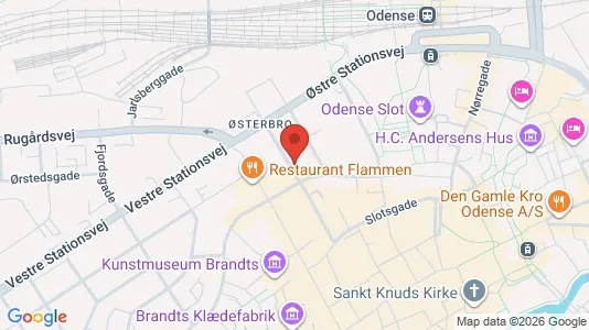 Lejligheder til leje i Odense C - kort over placeringen