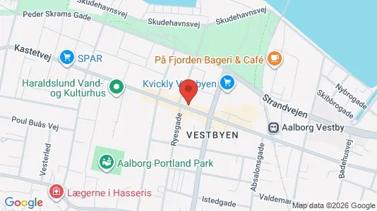 Lejligheder til leje i Aalborg Centrum - kort over placeringen