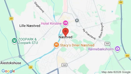 Huse til leje i Næstved - kort over placeringen