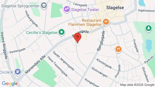 Lejligheder til leje i Slagelse - kort over placeringen