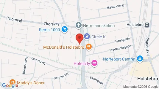 Lejligheder til leje i Holstebro - kort over placeringen