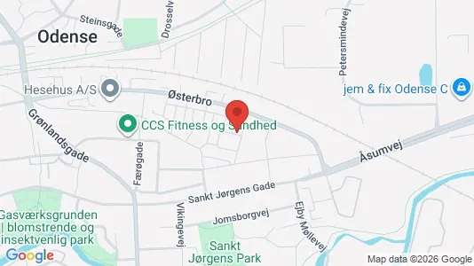 Lejligheder til leje i Odense C - kort over placeringen