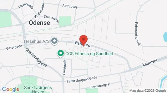 Lejligheder til leje i Odense C - kort over placeringen