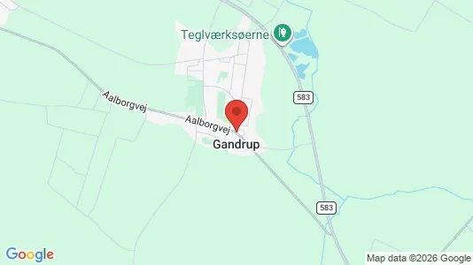 Huse til leje i Gandrup - kort over placeringen