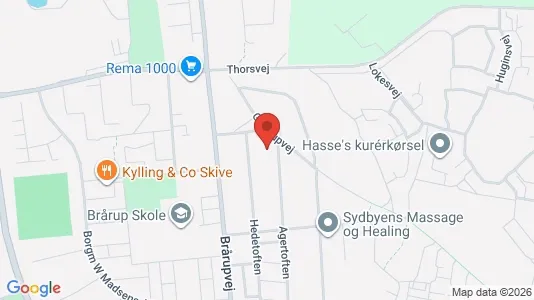 Lejligheder til leje i Skive - kort over placeringen