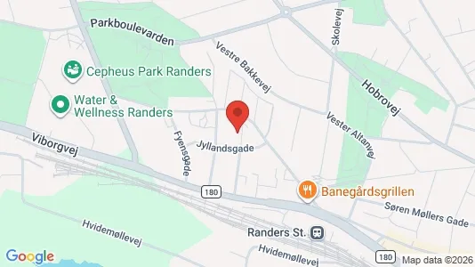 Lejligheder til leje i Randers C - kort over placeringen