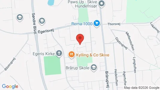 Lejligheder til leje i Skive - kort over placeringen