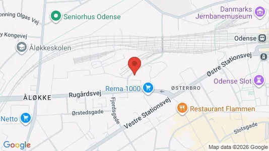 Lejligheder til leje i Odense C - kort over placeringen