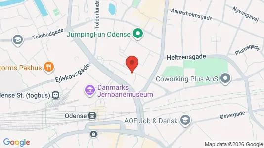 Lejligheder til leje i Odense C - kort over placeringen