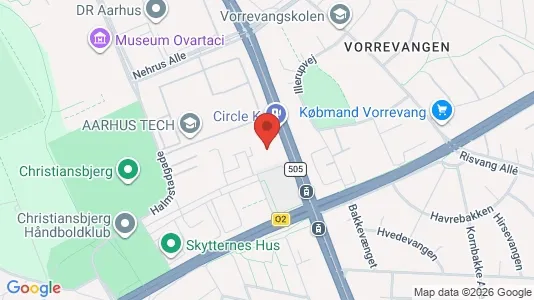 Lejligheder til leje i Århus N - kort over placeringen