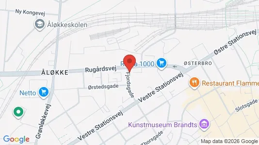 Lejligheder til leje i Odense C - kort over placeringen