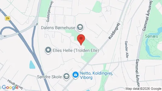 Værelser til leje i Viborg - kort over placeringen
