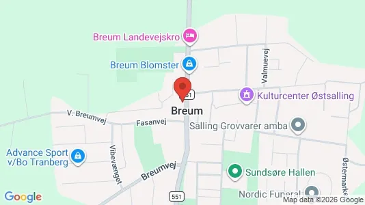 Lejligheder til leje i Roslev - kort over placeringen