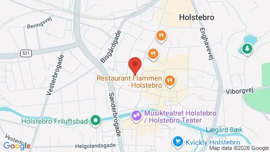 Lejligheder til leje i Holstebro - kort over placeringen