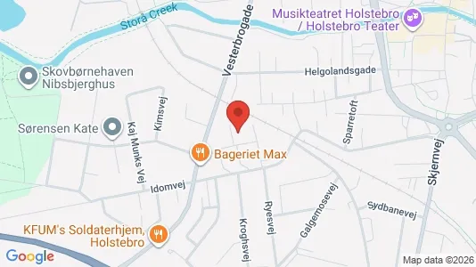 Lejligheder til leje i Holstebro - kort over placeringen