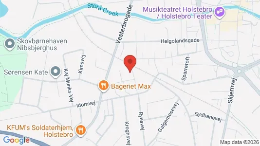 Lejligheder til leje i Holstebro - kort over placeringen