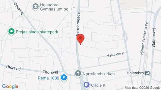 Lejligheder til leje i Holstebro - kort over placeringen