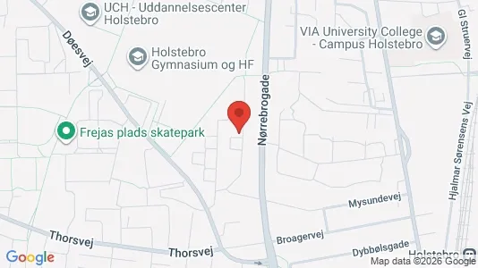 Lejligheder til leje i Holstebro - kort over placeringen