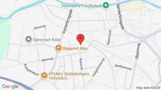 Lejligheder til leje i Holstebro - kort over placeringen