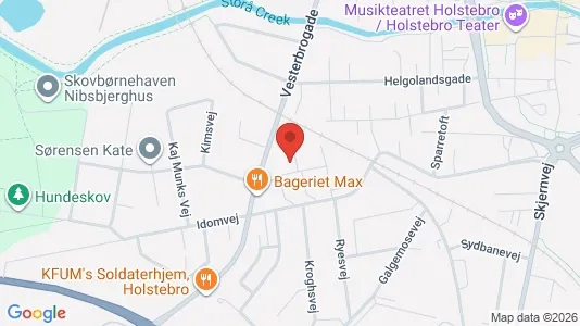 Lejligheder til leje i Holstebro - kort over placeringen
