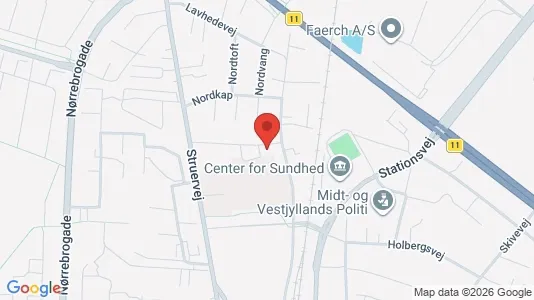 Lejligheder til leje i Holstebro - kort over placeringen
