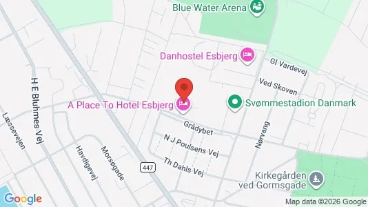 Lejligheder til leje i Esbjerg Centrum - kort over placeringen