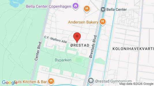 Lejligheder til leje i København S - kort over placeringen