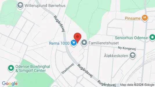 Lejligheder til leje i Odense C - kort over placeringen