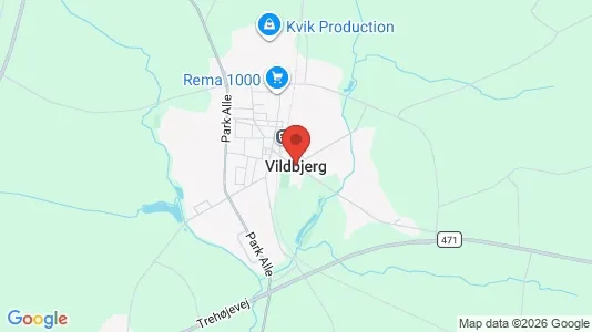 Huse til leje i Vildbjerg - kort over placeringen