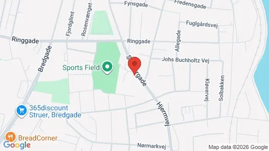 Lejligheder til leje i Struer - kort over placeringen