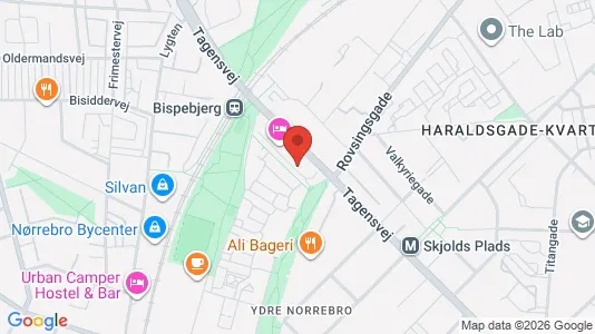 Lejligheder til leje i Nørrebro - kort over placeringen