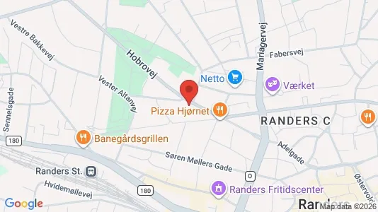 Lejligheder til leje i Randers C - kort over placeringen