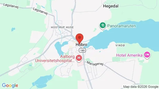 Huse til leje i Hobro - kort over placeringen