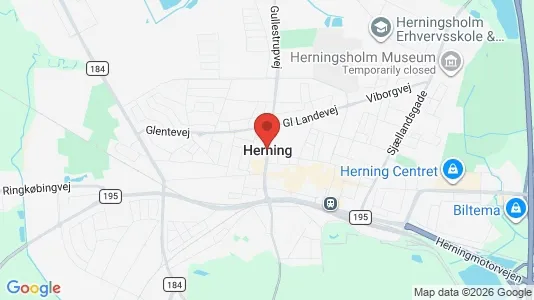 Huse til leje i Herning - kort over placeringen
